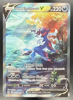 2023 Pokemon Sword & Shield Crown Zenith Hisuian Samurott V Galarian Gallery - Image 1