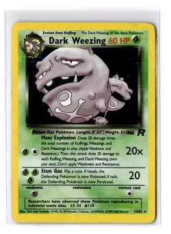 Dark Weezing - 14/82 Team Rocket Holo & Non Holo - LP/MP - VINTAGE - POKEMON TCG - Image 5