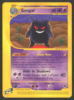 Pokemon TCG: Gengar 48/165 Expedition WoTC Non-Holo Rare LP - Image 1