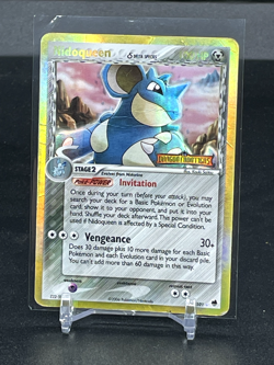 Pokemon Nidoqueen Reverse HOLO #7 Dragon Frontiers Stamped DMG Creased - Image 1