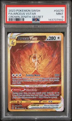 2023 Pokemon Sword And Shield Crown Zenith Arceus VSTAR #GG70 Secret FA PSA 9 - Image 1