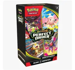Pokemon TCG: Mega Evolution-Perfect Order Booster Bundle (6 Packs) New Sealed - Image 1