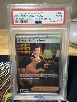 2023 Pokemon Giovanni's Charisma 204/165 Special Illustration Rare MINT PSA 9 - Image 1