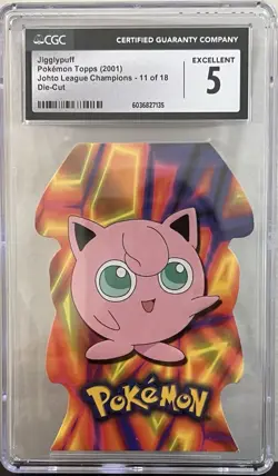 Jigglypuff Pokemon Topps Johto League (2001) 11/18 Die Cut - Image 1