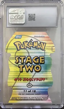 Jigglypuff Pokemon Topps Johto League (2001) 11/18 Die Cut - Image 2