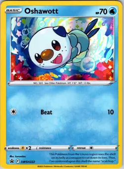 Oshawott - SWSH222 SWSH: Sword & Shield Promo Cards Pokemon LP Holo - Image 1