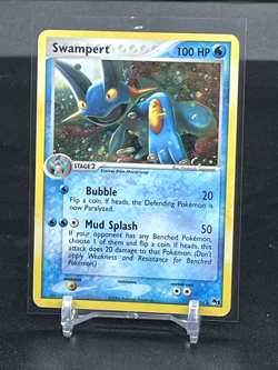 Pokemon Swampert HOLO #5 POP Series 1 Vintage Damaged on back - Image 1