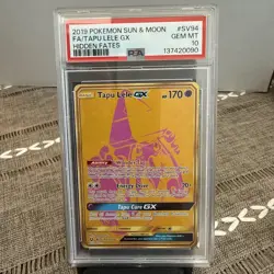 2019 Pokemon Sun & Moon Hidden Fates Shiny Vault Tapu Lele #SV94 Full Art PSA 10 - Image 1