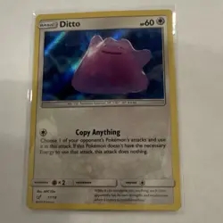 Pokemon TCG Detective Pikachu Ditto 17/18 Holo Rare English 2019 - Image 4
