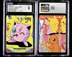 Pokemon 2000 Topps Series 2 Jigglypuff Ditto Pikachu Stick On CGC 9 MINT LOW POP - Image 1