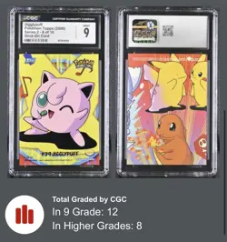 Pokemon 2000 Topps Series 2 Jigglypuff Ditto Pikachu Stick On CGC 9 MINT LOW POP - Image 4