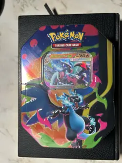 Pokemon TCG Mega Charizard Y EX & Mega Charizard X EX Tins - Lot Of 2 In Hand - Image 2