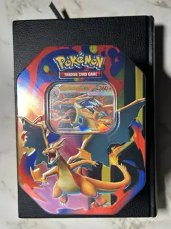Pokemon TCG Mega Charizard Y EX & Mega Charizard X EX Tins - Lot Of 2 In Hand - Image 4