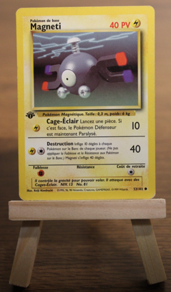 First Edition Base Set - French Pokemon Cards - Poliwhirl, Magnemite, Machoke - Image 5