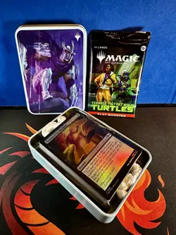 TMT Lot+Tin+pack, MTG Ninja Turtles, Shredder TIN, See Description For Cards - Image 3