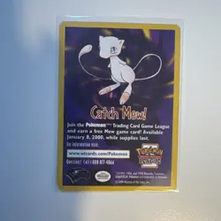 Pokemon TCG Catch Mew WOTC Promo Card 1999 RARE (Near Mint) - Image 1