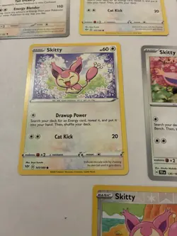 Lot Of 6 Skitty and Delcatty Pokemon Cards - Image 3