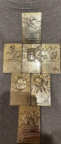 (7) 23K Gold Plated Pokemon Nintendo Cards| 1999 | Set of 6+ 1 extra Jigglypuff - Image 2