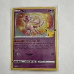 Pokemon Mew Celebrations 011/025 Holo Rare English Card - Image 1