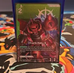 Bandai Char's Zaku II UR+ Foil Full Art Unit Card ST03 ST03-006 - Image 1