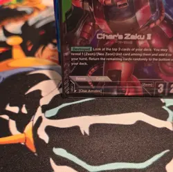 Bandai Char's Zaku II UR+ Foil Full Art Unit Card ST03 ST03-006 - Image 4