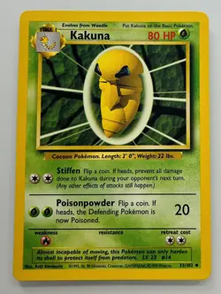 Kakuna 33/102 Base Set Pokemon Card - Image 1