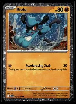 Riolu (Cosmos Holo) 076/132 Holo Miscellaneous Cards & Products NM - Image 1