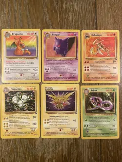 Vintage Pokemon Fossil Unlimited Lot 33 Cards - Dragonite, Gengar, Zapdos - Image 2