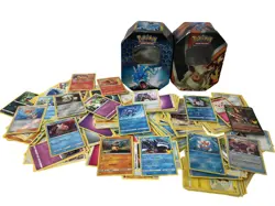 Pokemon Trading 200 Card Bundle & 2 x Empty Tins - 2017-2022 - Image 1