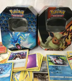 Pokemon Trading 200 Card Bundle & 2 x Empty Tins - 2017-2022 - Image 5