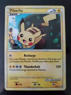 Pikachu HGSS03 Holo Pokemon TCG HeartGold SoulSilver Black Star Promo Card LP - Image 1