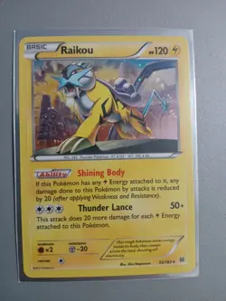 Raikou 55/162 XY Breakthrough Cosmos Holofoil Rare Holo Pokemon Card - Image 1
