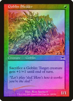 Goblin Sledder FOIL Onslaught HEAVILY PLD Red Common MAGIC MTG CARD ABUGames - Image 1