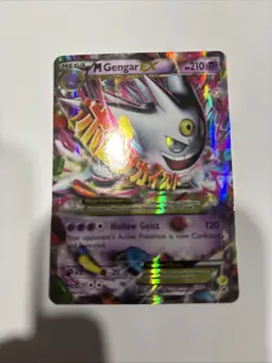 Pokemon Mega M Gengar EX Black Star Promo Shiny Holo Card XY166 - Image 1