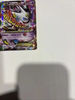 Pokemon Mega M Gengar EX Black Star Promo Shiny Holo Card XY166 - Image 2