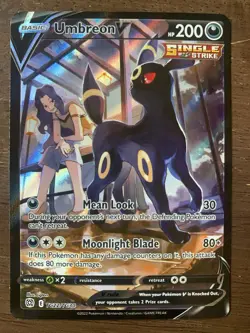 Umbreon V TG22/TG30 Brilliant Stars Holo Full Art Rare Pokemon Card - Image 1