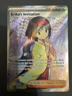 Pokemon TCG Erika's Invitation 151 Ultra Rare Card 196/165 Full Art Pack Fresh - Image 1