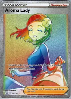 Aroma Lady (Secret) 221/203 SWSH07: Evolving Skies - Pokemon Card - NM - Image 1
