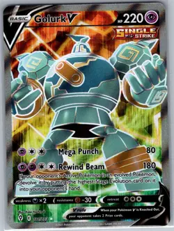 Golurk V (Full Art) 181/203 SWSH07: Evolving Skies - Pokemon Card - NM - Image 1