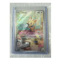 Pokemon TCG Lillipup 154/086 SV White Flare Illustration Rare Full Art Holo - Image 1
