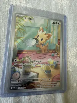 Pokemon TCG Lillipup 154/086 SV White Flare Illustration Rare Full Art Holo - Image 2