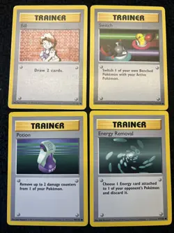 ❗Lot 9⃣: Shadowless Pokemon Vintage Base Set Common Rare Cards Lot OLD - Image 1