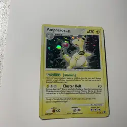 Pokemon TCG-Ampharos(LV. 52) #1/132 -Secret Wonders (2007)-Holo Swirl 💫💫💫 - Image 2