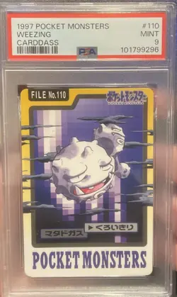 Pokemon Bandai Carddass Weezing Japanese #110 PSA 9 Mint - Image 1