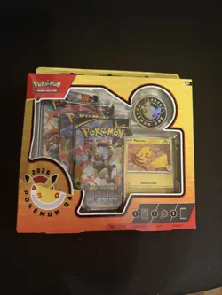Pokemon TCG Special Edition Pokemon Day 2026 Box Pikachu Promo, 3 Boosters, Coin - Image 1