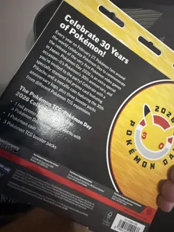Pokemon TCG Special Edition Pokemon Day 2026 Box Pikachu Promo, 3 Boosters, Coin - Image 4