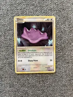 Pokemon TCG Ditto 17/102 Triumphant Regular Rare 2010 MP - Image 1