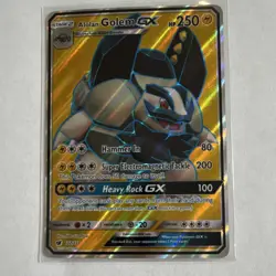 The Pokemon Company Alolan Golem GX Full Art Holo Ultra Rare 102/111 - Image 1