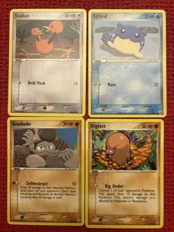 Pokemon EX Era Commons Bundle Lot x4 Doduo Spheal Geodude Diglett 2004 2006 NM+ - Image 1