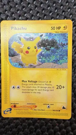 Pikachu 84/144 Skyridge Regular Non-Holo Rare Pokemon TCG Nintendo MP/LP - Image 2